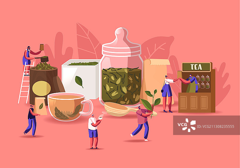茶店概念小人图片素材