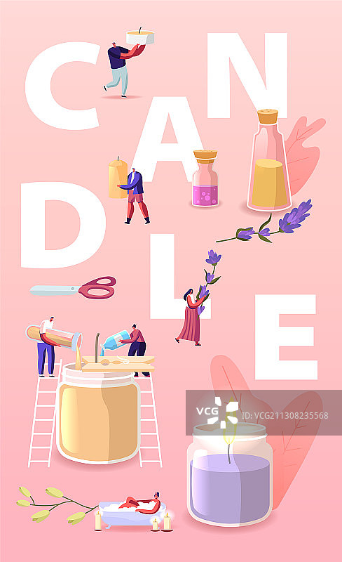 人们在家制作和使用蜡烛图片素材