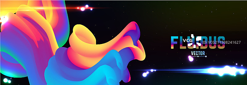 现代彩色流动渐变背景图片素材