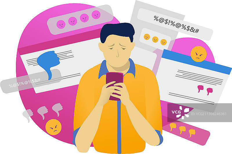 男人拿着手机在网上冲浪图片素材