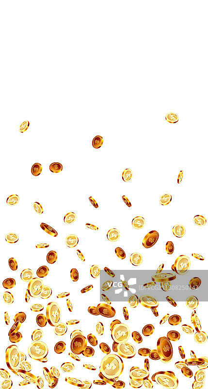 逼真的金币爆炸效果图片素材