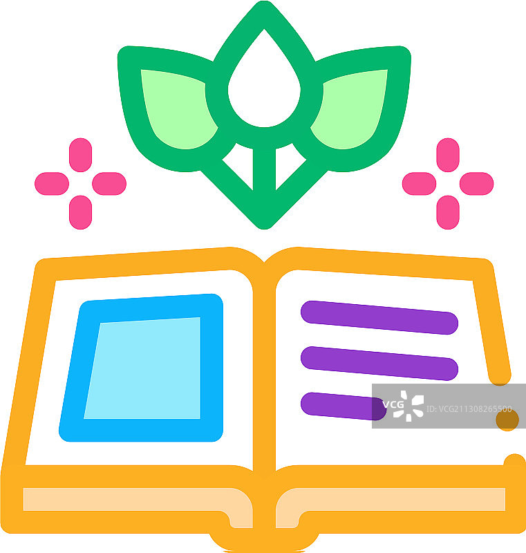 传统医药书籍图标轮廓图片素材