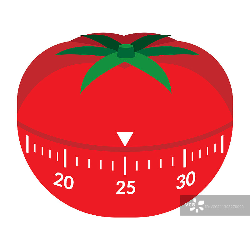 红色番茄造型厨房定时器图片素材
