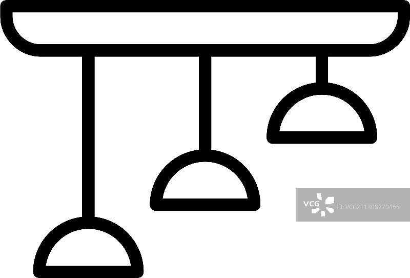 吊灯扁平图标图片素材