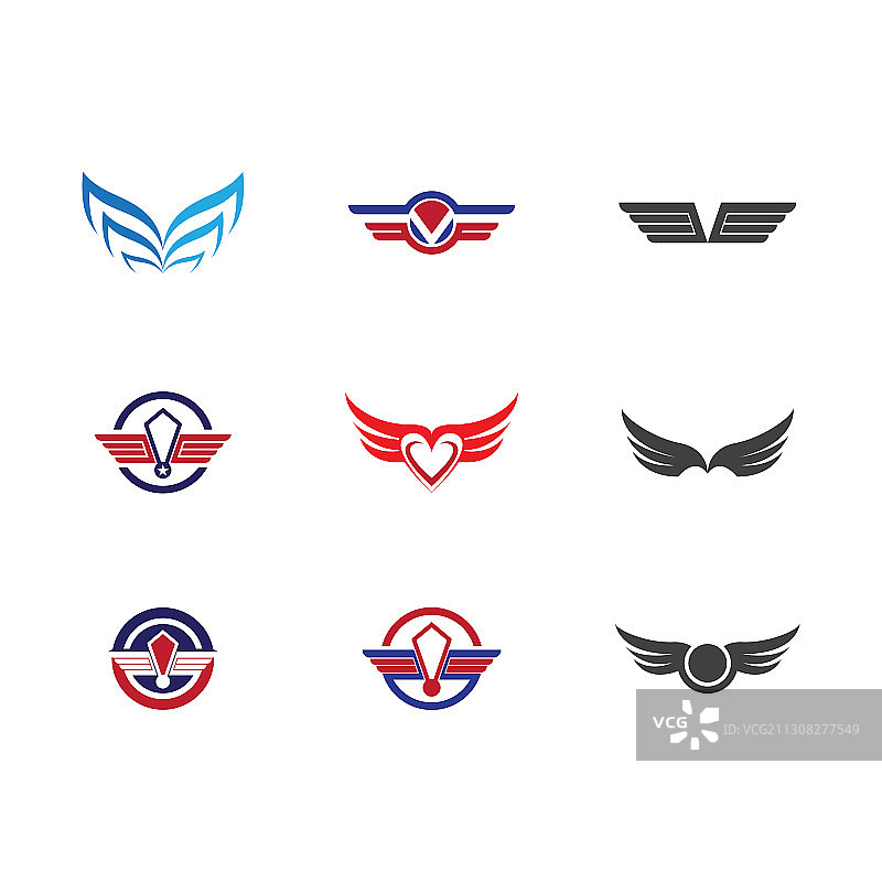 翼鹰标志模板图片素材