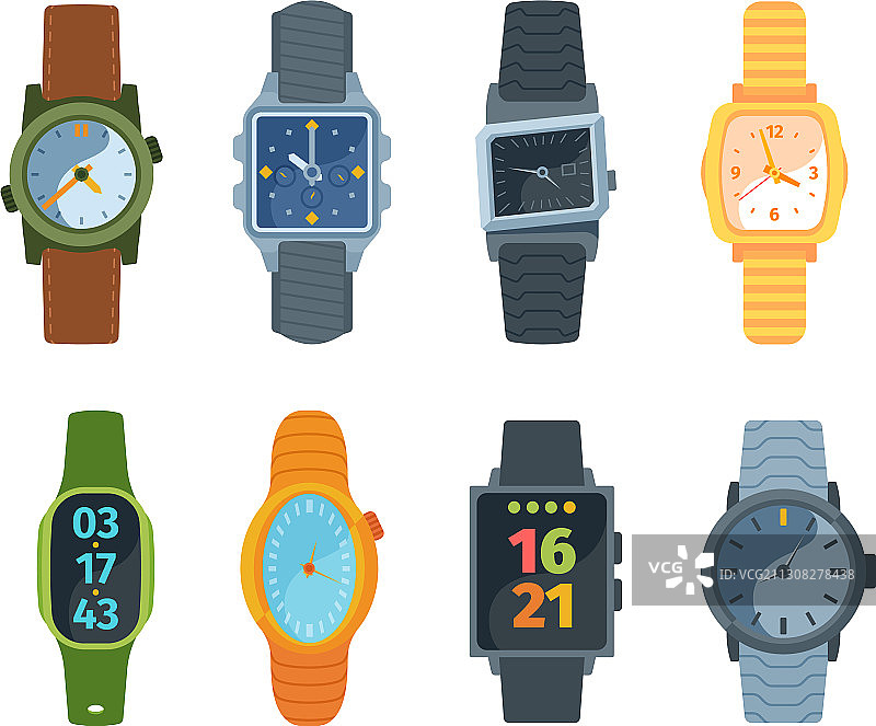 经典现代腕表套装图片素材