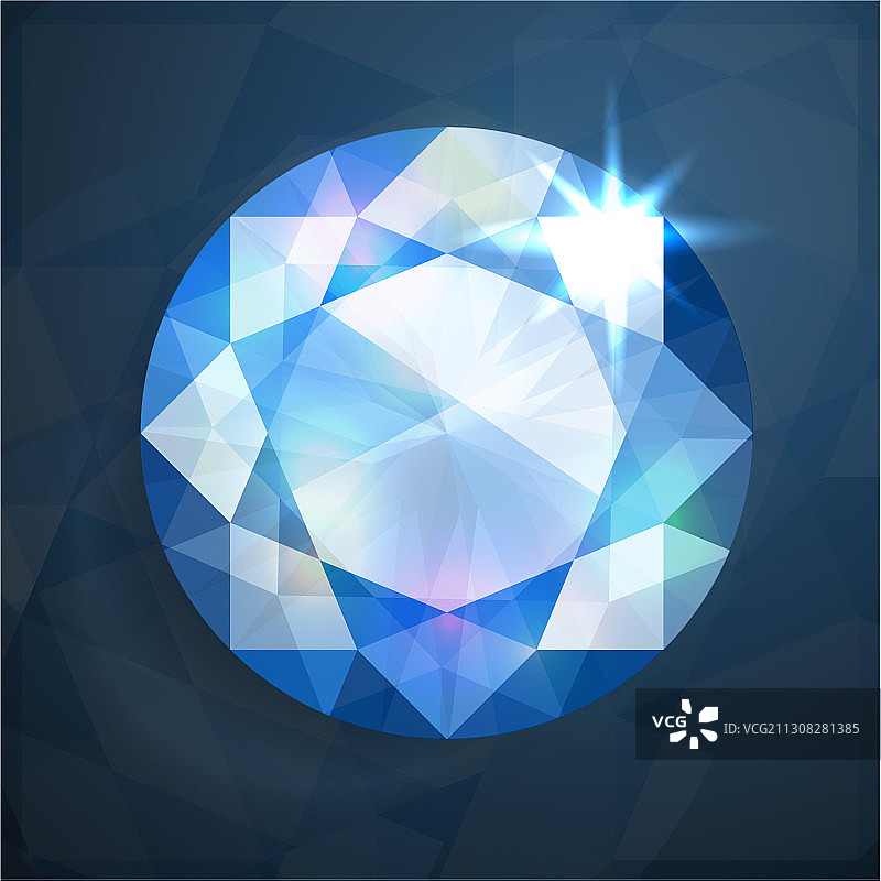 闪亮抽象蓝色钻石图片素材