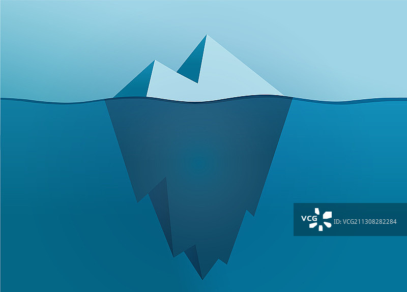 漂浮在海面上的扁平冰山图片素材