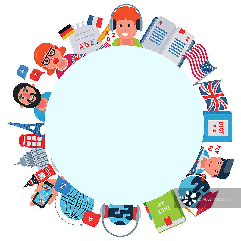 语言教育对话图片素材