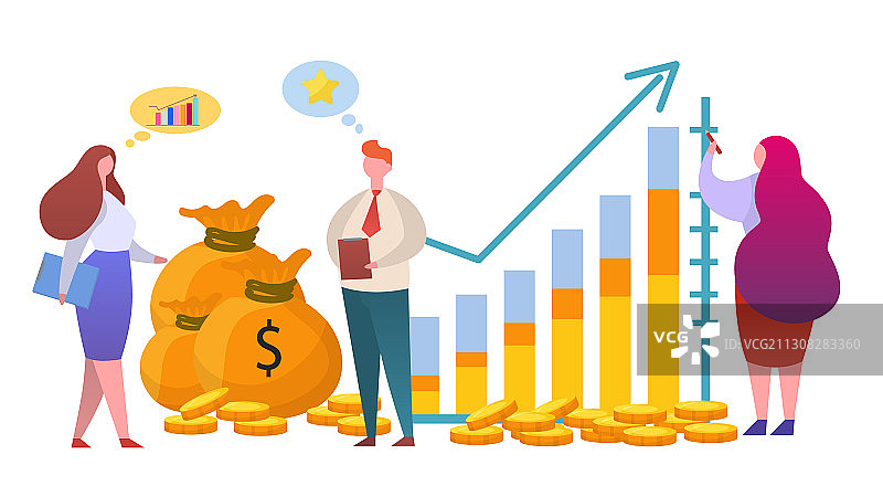 金钱增长图表金融图片素材