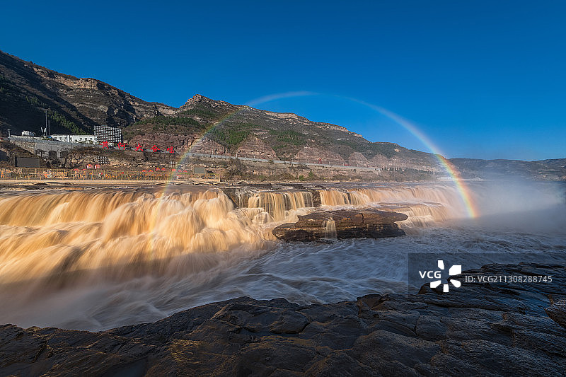 壶口瀑布风景区黄河自然景观壮观图片素材