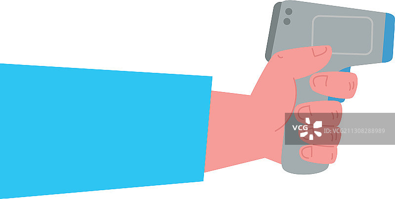 手持数字非接触式红外线温度计图片素材