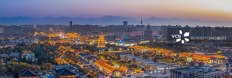 西安大雁塔大唐西市不夜城图片素材