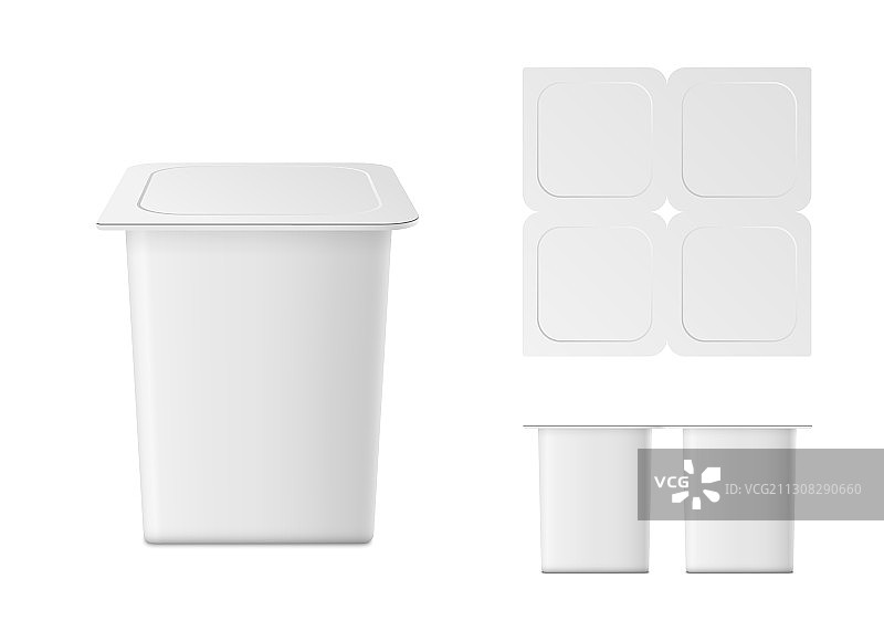 孤立的酸奶容器图片素材