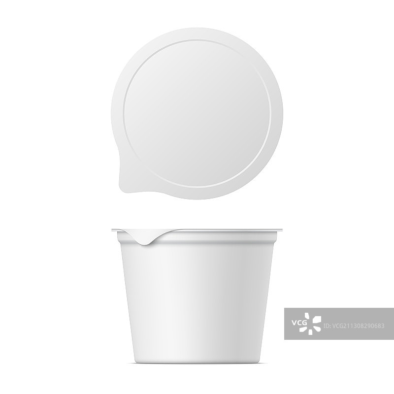 逼真的酸奶冰淇淋包装图片素材