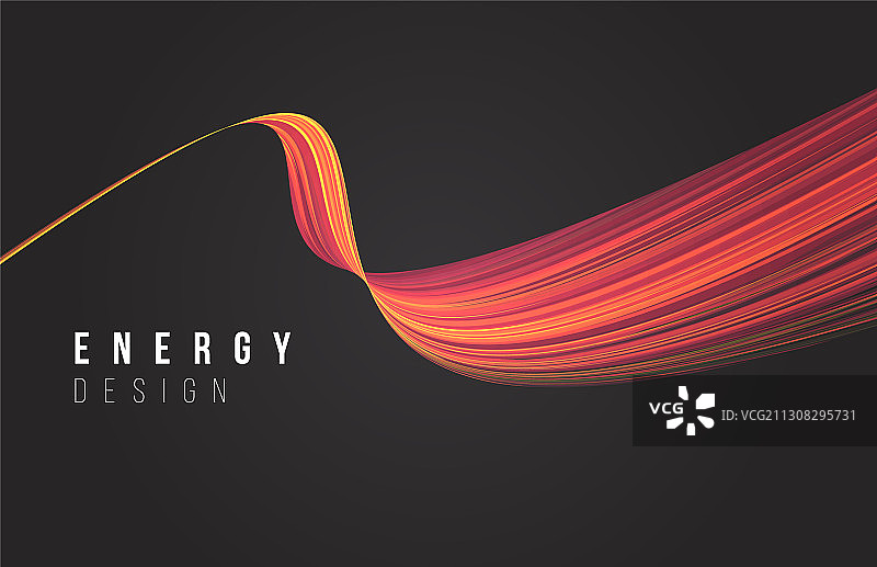 抽象设计元素：红色暖色线条纹理图片素材