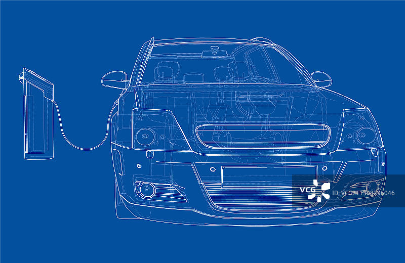 电动汽车充电站草图图片素材
