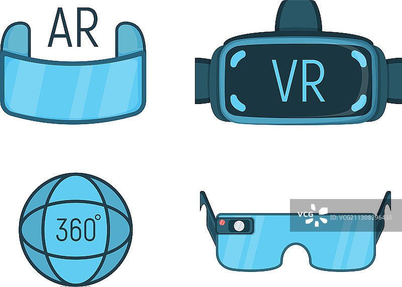 现代科技智能眼镜硬件套装图片素材