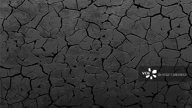 石墙或土壤上的裂缝纹理图片素材