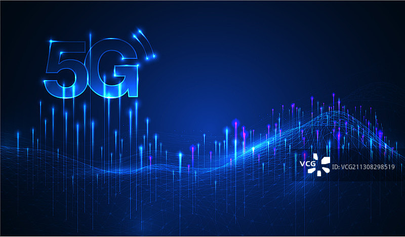 5G标志新无线网络Wi-Fi连接图片素材