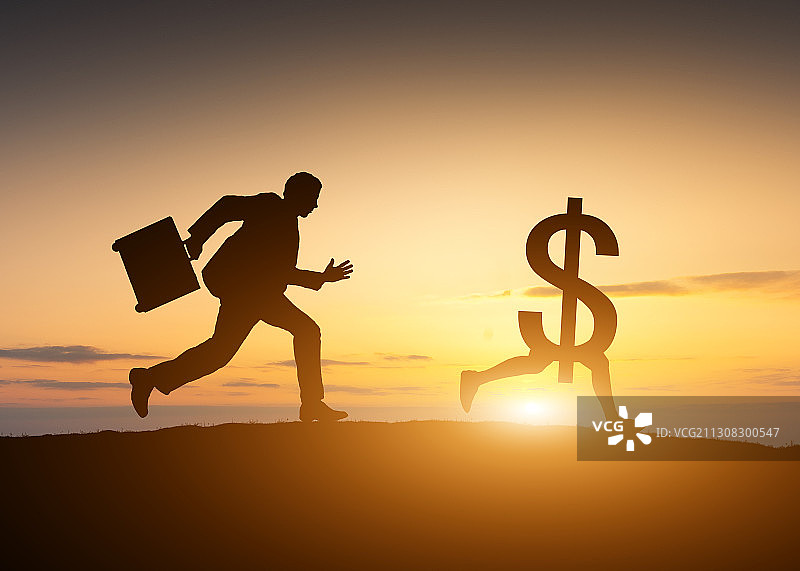 追逐金钱图片素材