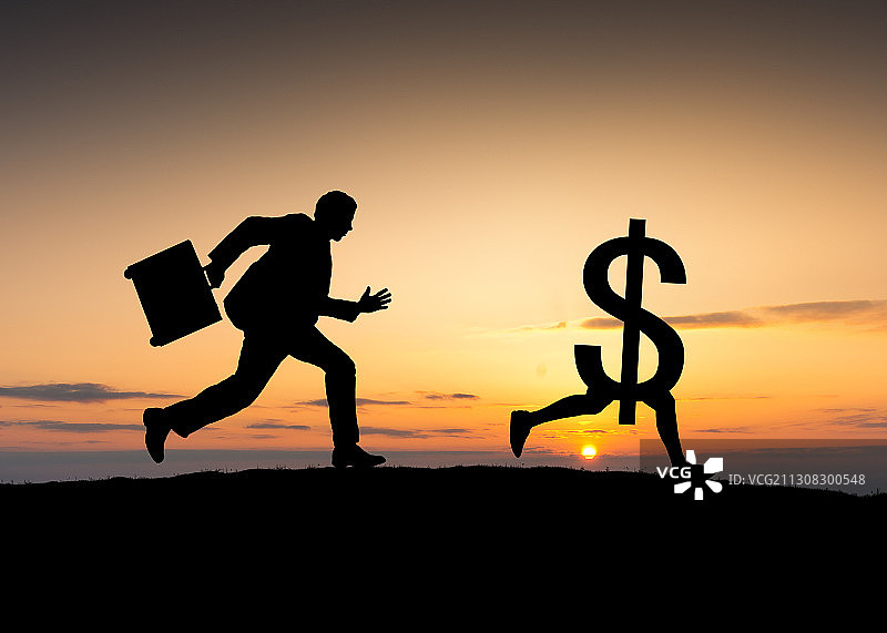 追逐金钱图片素材