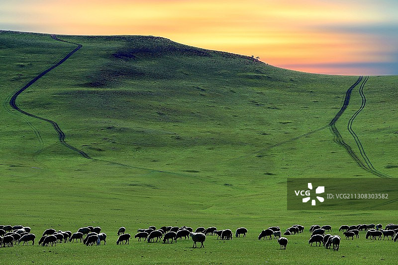 草原天路图片素材