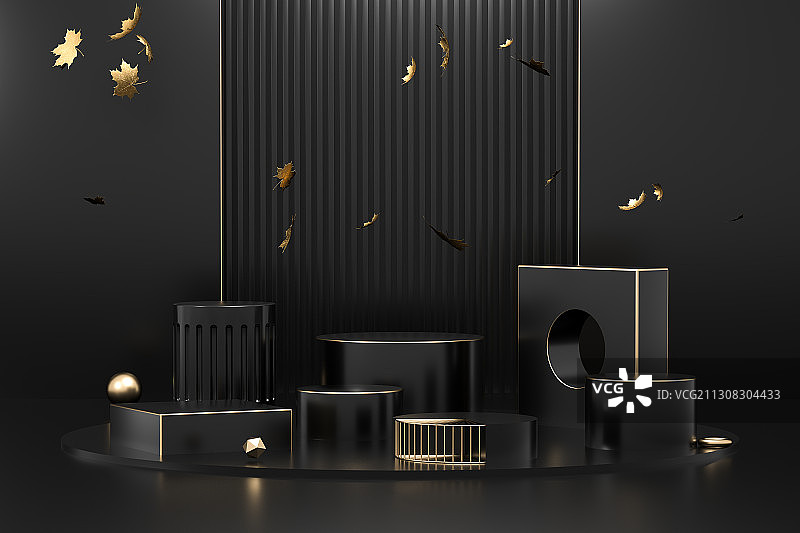 电商展台背景图，三维图形图片素材