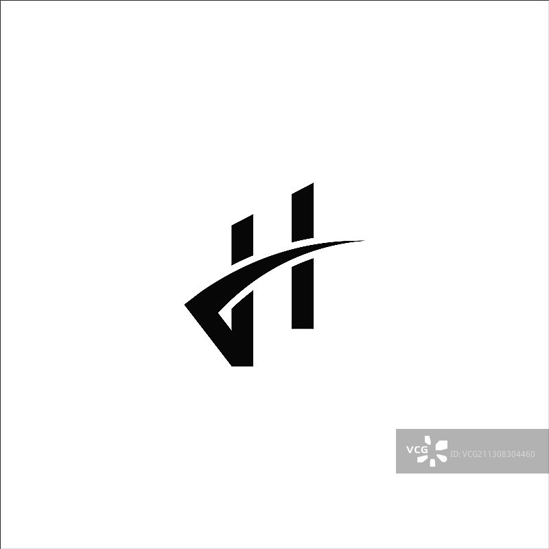 首字母H或HH标志设计模板图片素材