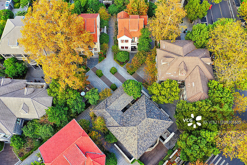 秋季南京颐和路民国公馆区的别墅图片素材