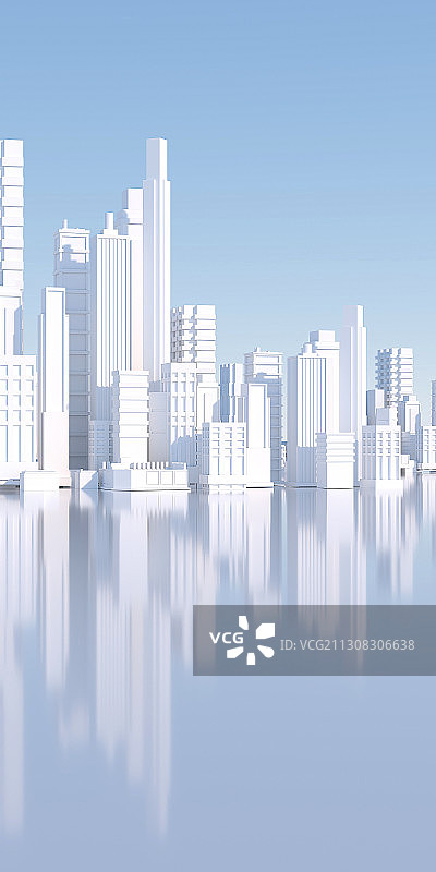 3D现代抽象城市图片素材