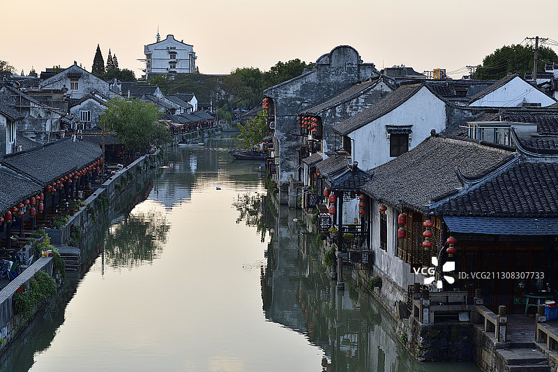 水乡廊棚图片素材