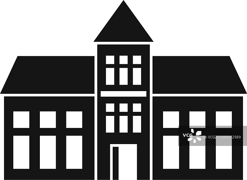 学院建筑图标简约风格图片素材