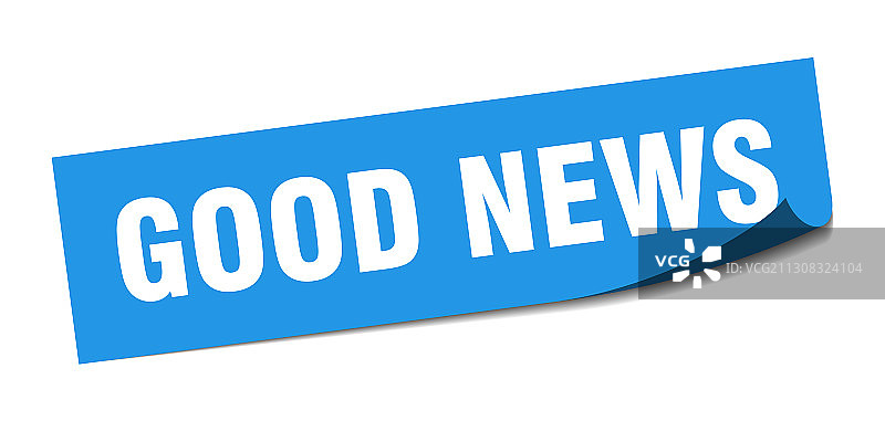 好消息贴纸，好消息方形隔离标志图片素材