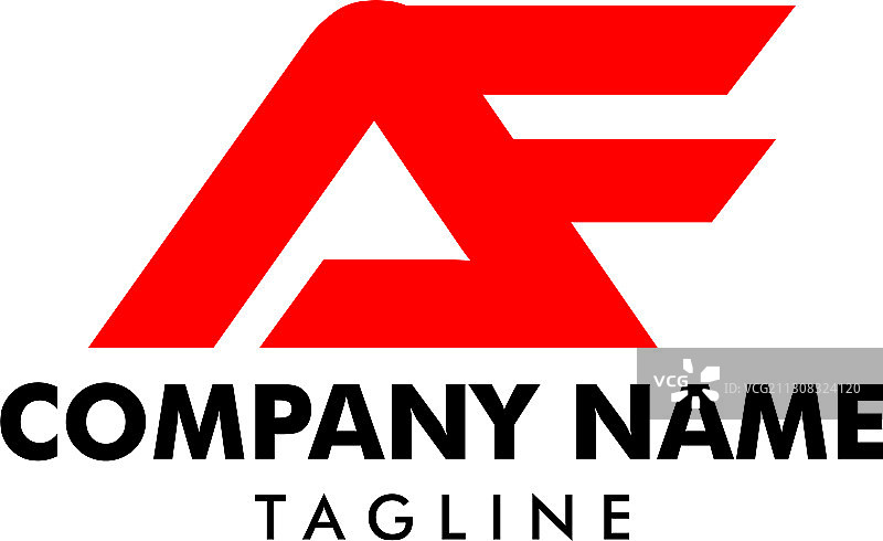 首字母AF标志模板设计图片素材