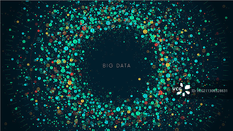 大数据网络可视化概念处理图片素材