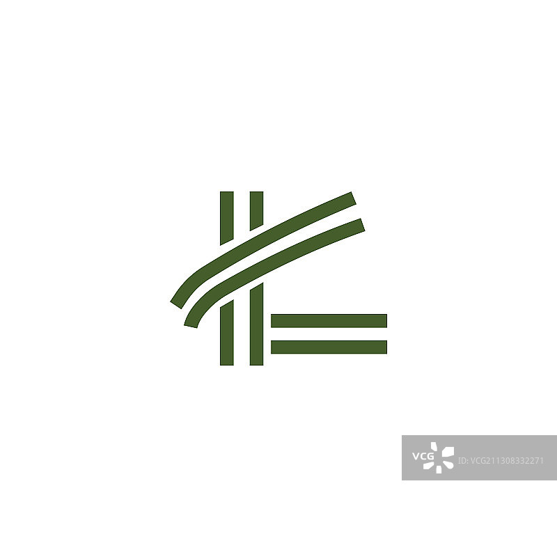 字母K标志设计模板图片素材