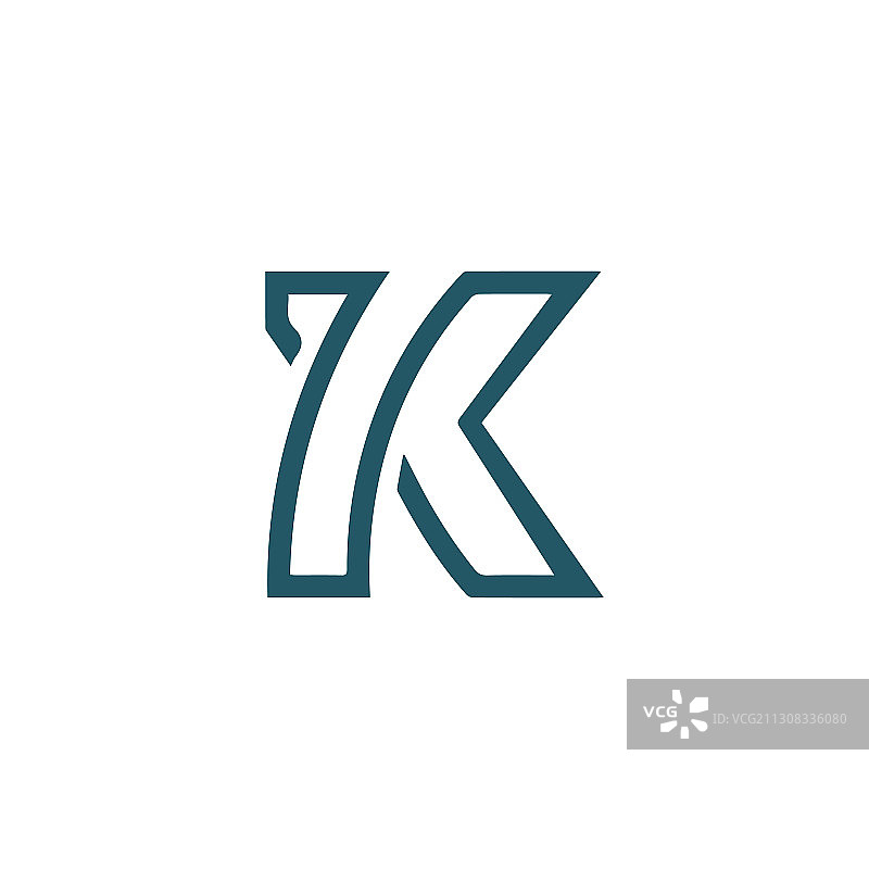 字母K标志设计模板图片素材