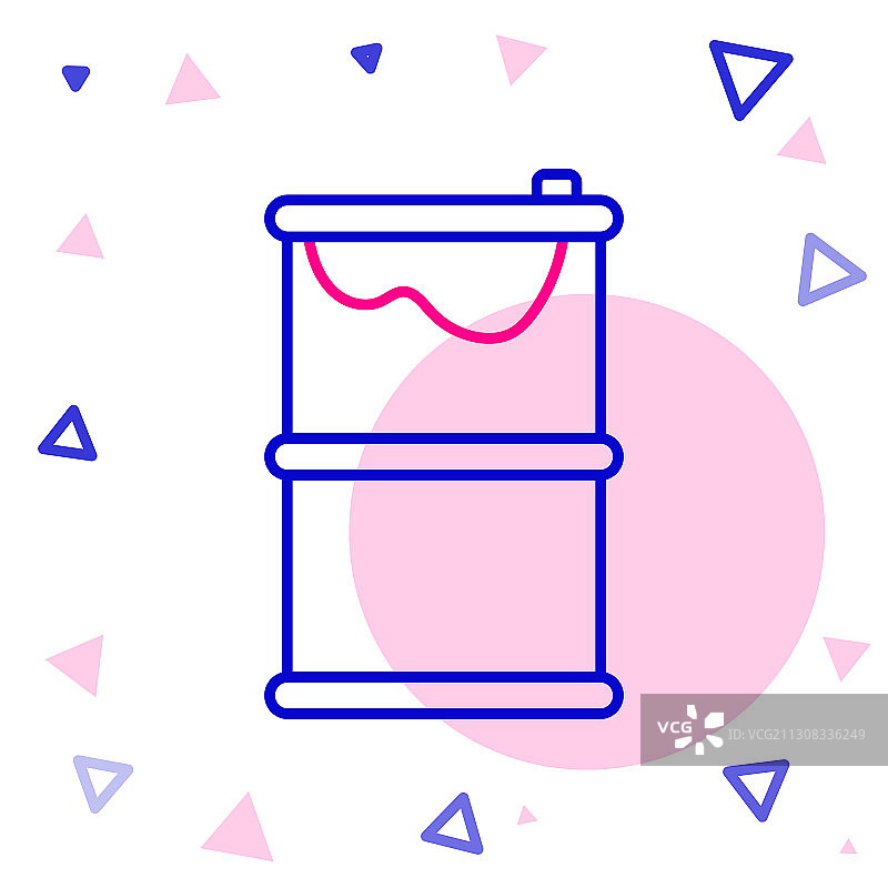 漏油桶线性图标图片素材