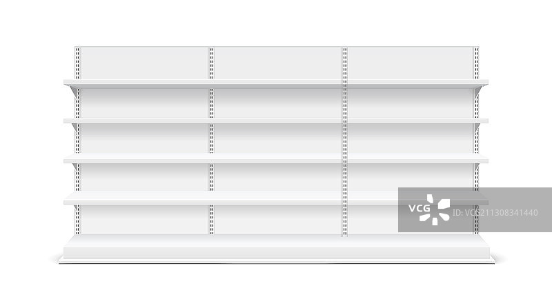 逼真的3D白色空白大商店图片素材
