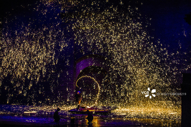 蔚县打树花图片素材