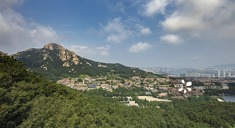 航拍威海石岛赤山风景图片素材