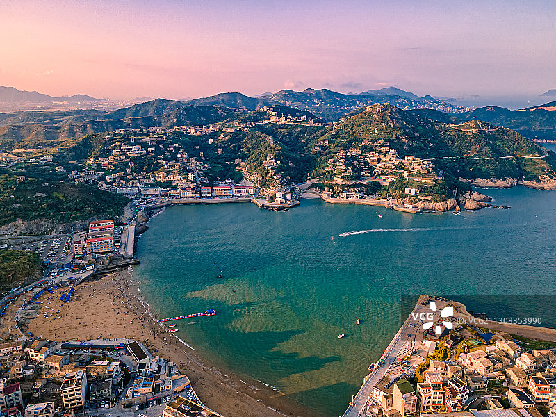 浙江台州石塘航拍图片素材