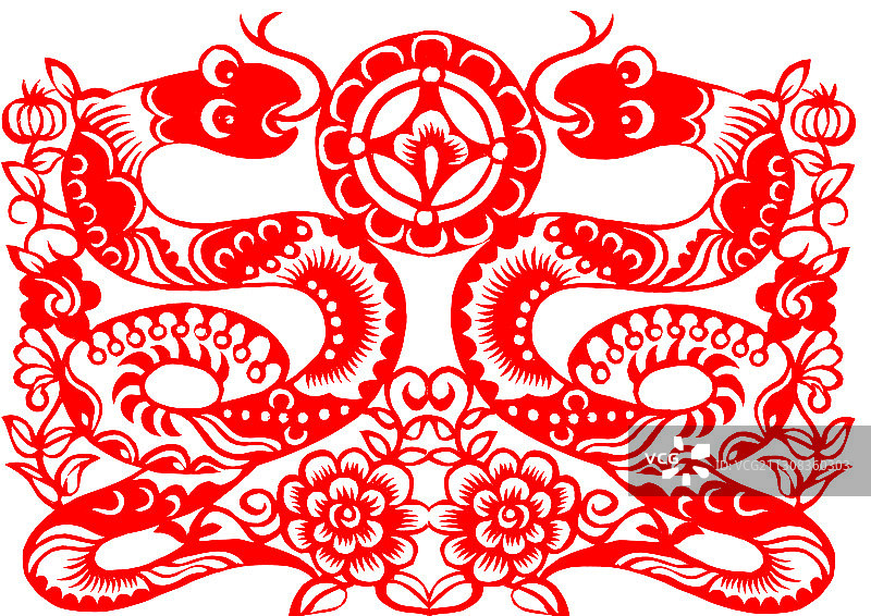 剪纸蛇图片素材