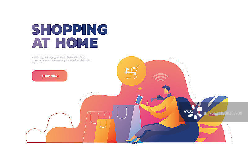 少女居家隔离进行线上学习图片素材