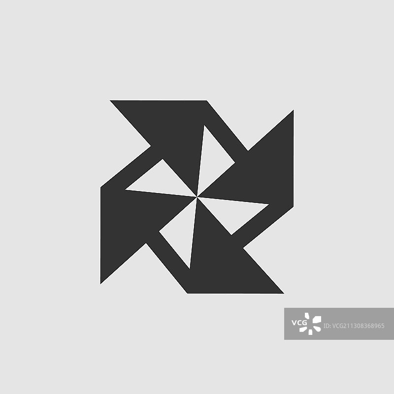 纸风车图标（扁平风格）图片素材