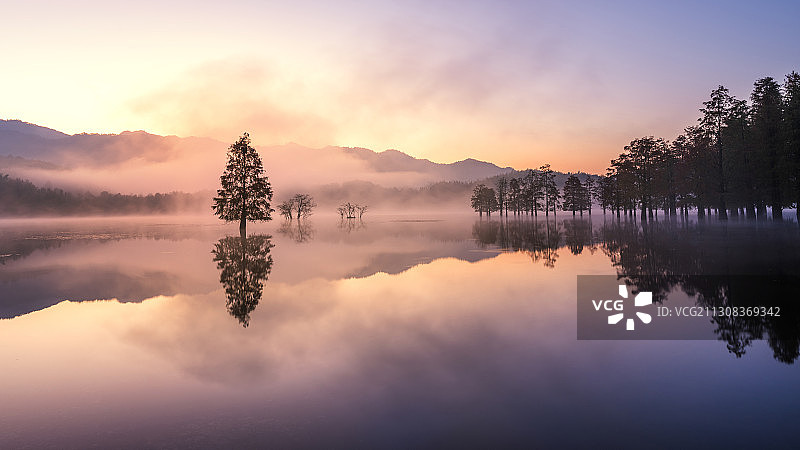 安静的奇墅湖图片素材