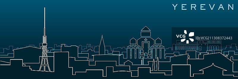 埃里温城市天际线地标图片素材