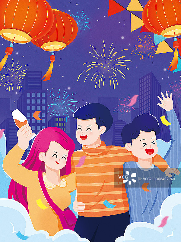 跨年迎接新年图片素材