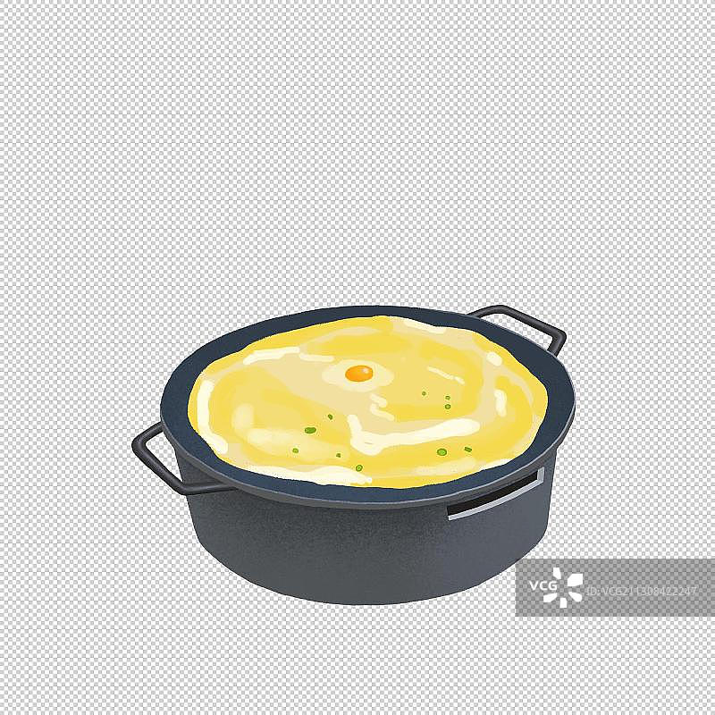 正月初七摊煎饼扁平风格图片素材